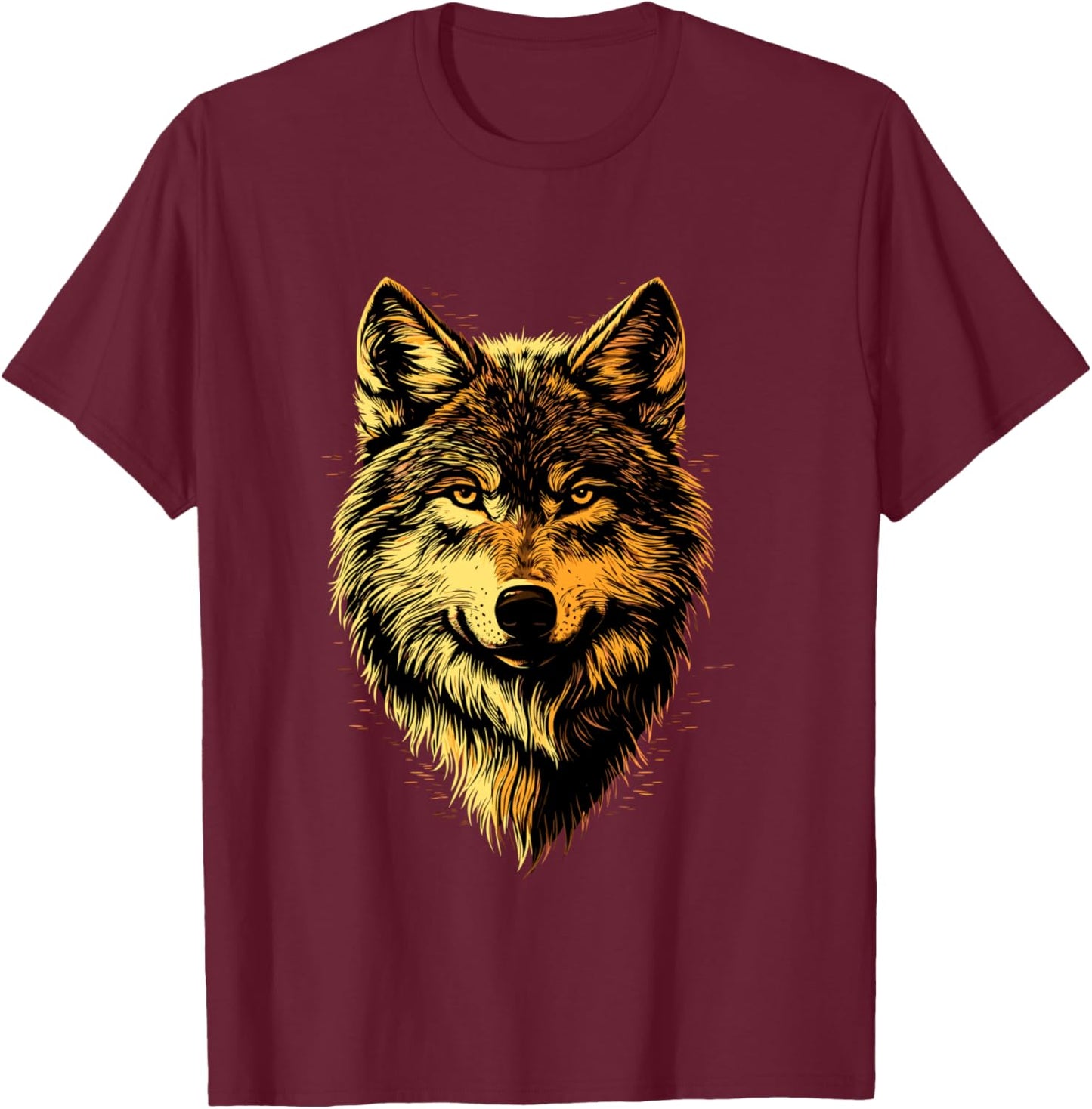 Loup Motif J'aime Les Loups Meute de Loups Loup Sauvage Manche Longue T-Shirt - T-Shirt | Maroon