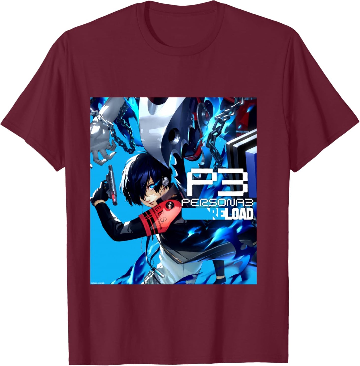 Protaganist Box Art Video Game Manche Longue T-Shirt - T-Shirt | Maroon