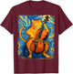 Funny Cat Playing Cello Musician Music Musical Instrument T-Shirt - T-Shirt | Maroon