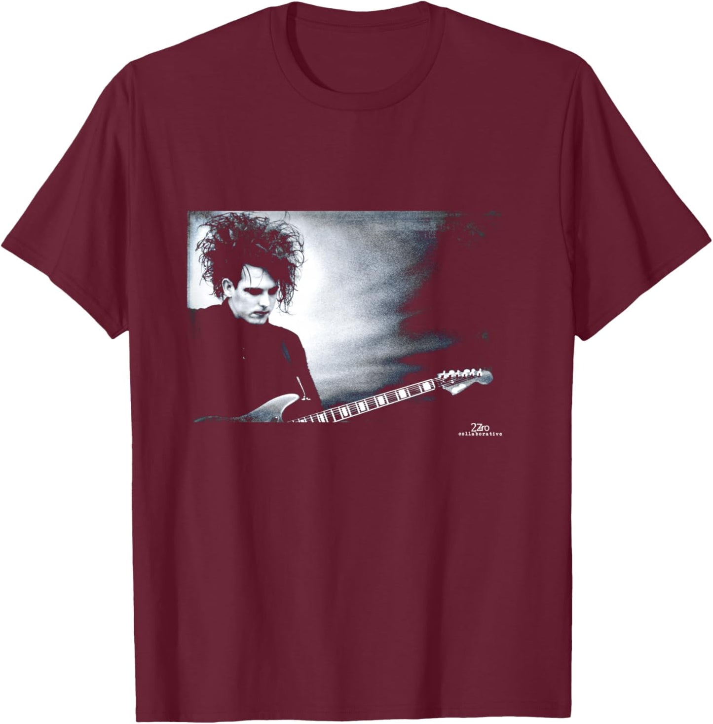 Robert Smith The Cure Live Disintegration Era Phil Nicholls Manche Longue T-Shirt - T-Shirt | Maroon
