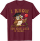 Funny Owl I Know How Many Licks It Takes Lollipop Joke T-Shirt - T-Shirt | Maroon