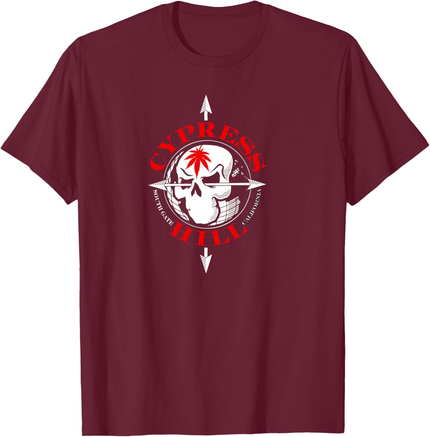 Cypress Hill Skull T-Shirt - T-Shirt | Maroon