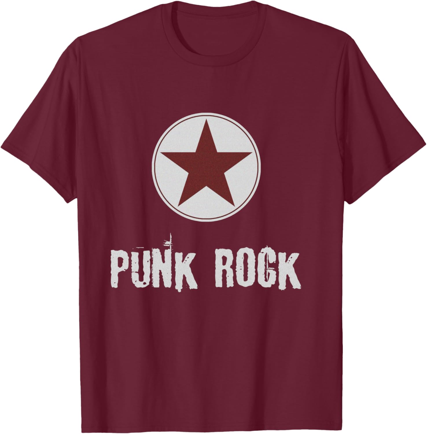 Punk Rock Star T-Shirt - T-Shirt | Maroon