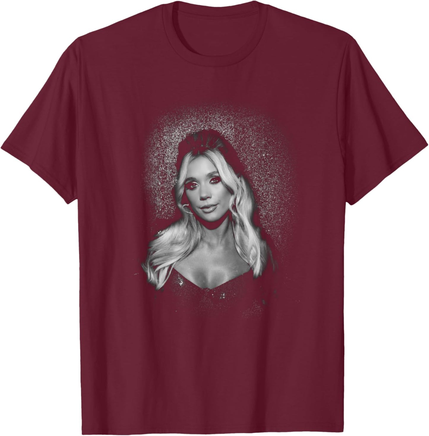 Megan Moroney Am I Okay B&W Portrait T-Shirt - T-Shirt | Maroon