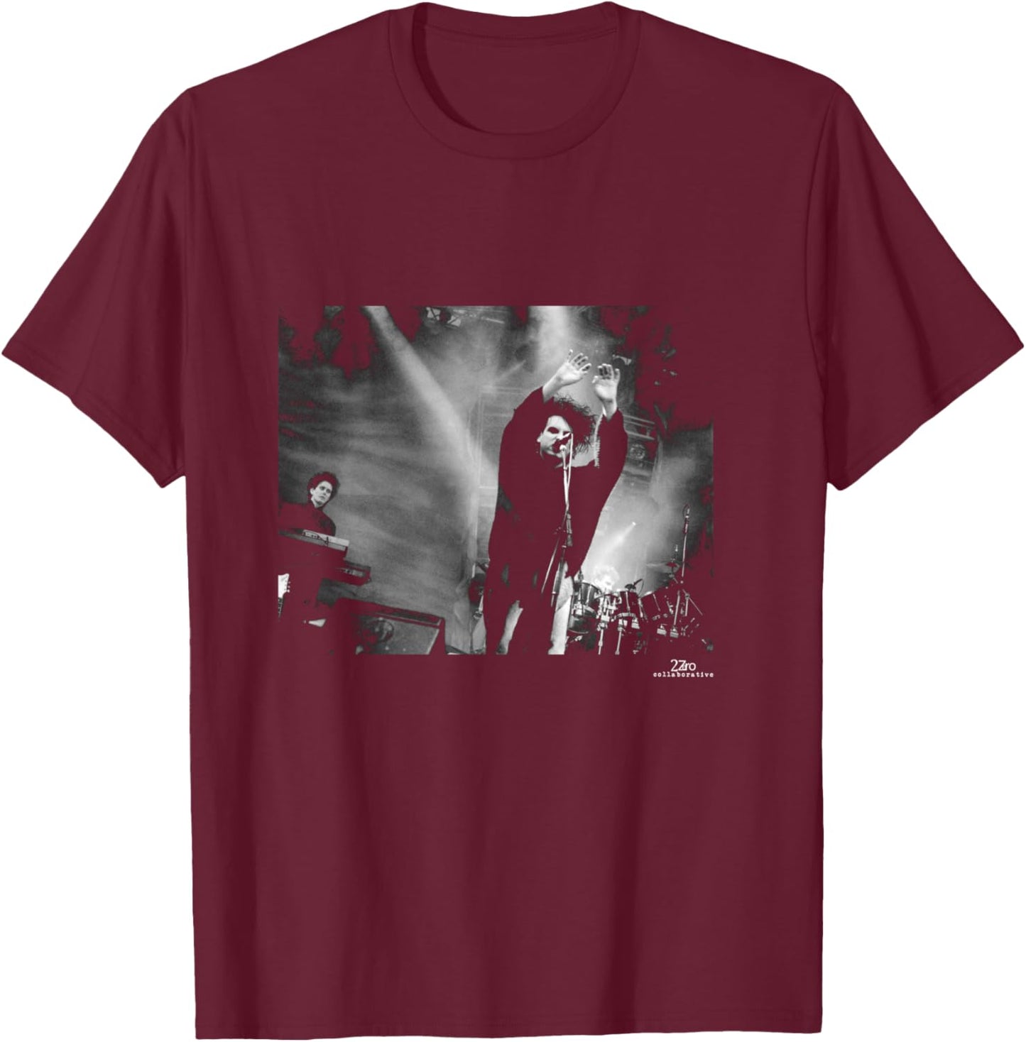 Robert Smith The Cure Live 1989 par Phil Nicholls Manche Longue T-Shirt - T-Shirt | Maroon