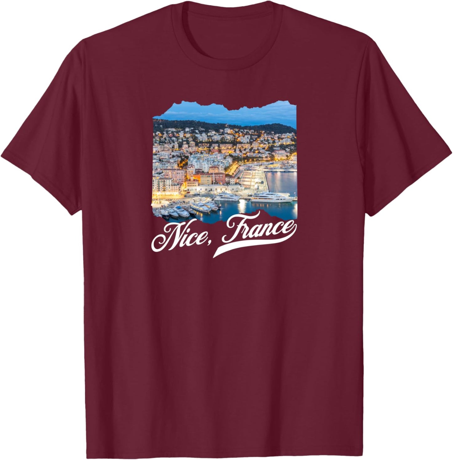 Nice France T-Shirt - T-Shirt | Maroon