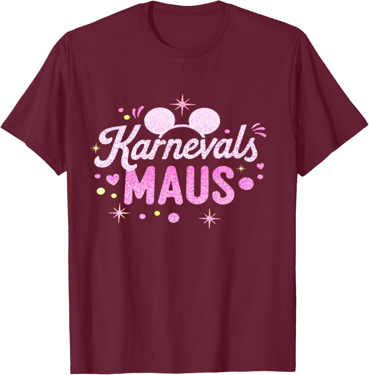 Carnival Mouse Outfit Cute Fancy Dress Motif Party Shirt T-Shirt - T-Shirt | Maroon