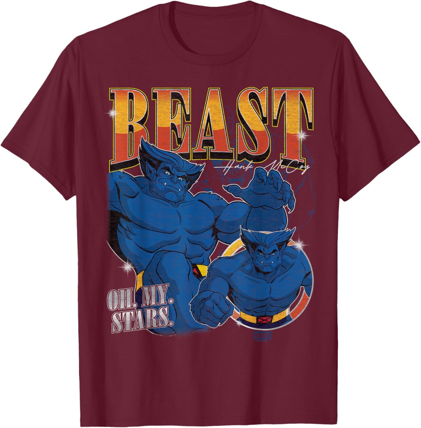 X-Men - Beast Oversized T-Shirt - T-Shirt | Maroon