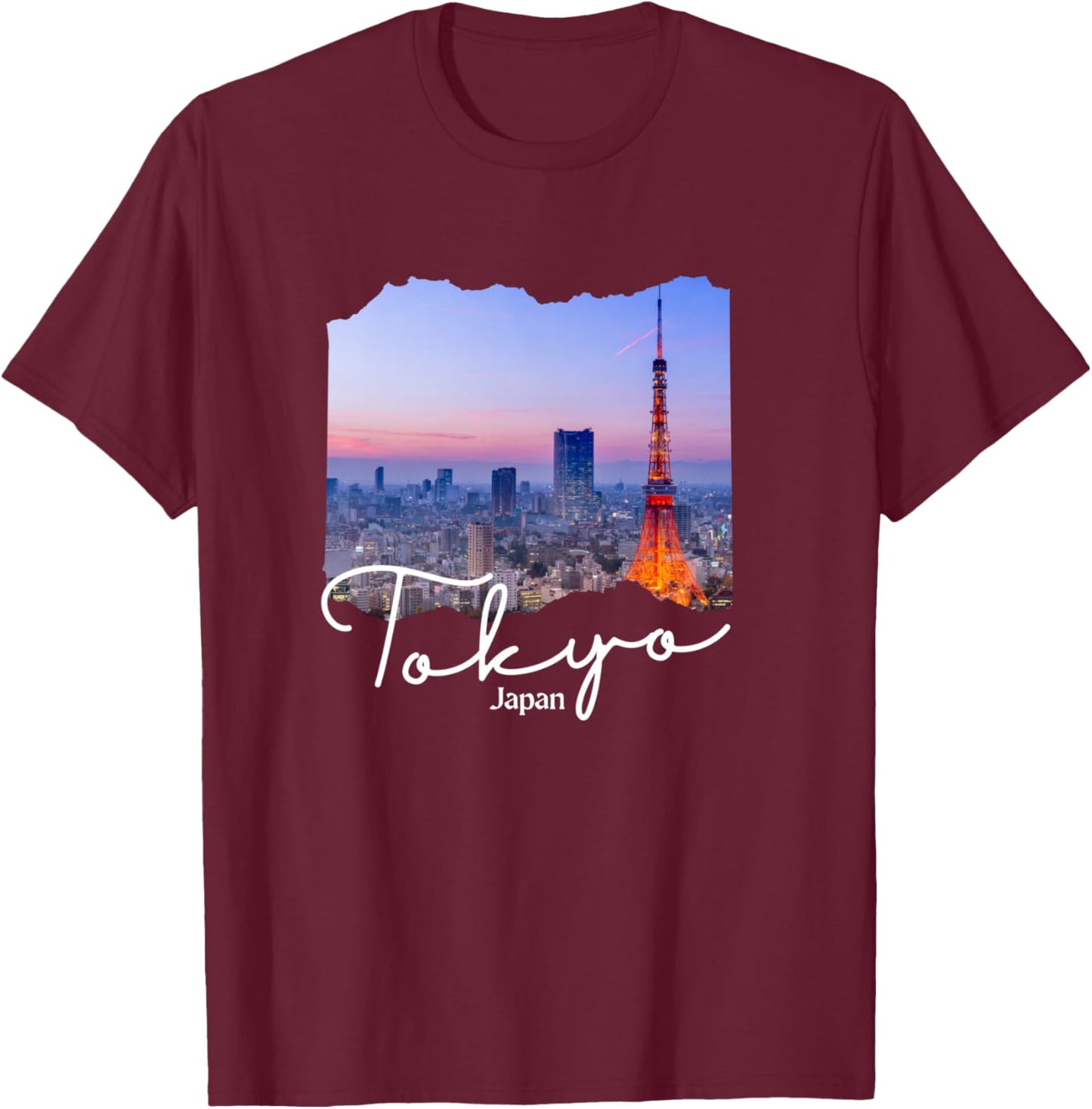 Japan Tokyo Souvenir/Tokyo T-Shirt - T-Shirt | Maroon