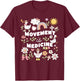 Movement Is Medicine Floral Goose PT PTA Physical Therapist T-Shirt - T-Shirt | Maroon