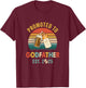 Promoted To Godfather Est 2025 Vintage New Fathers Day T-Shirt - T-Shirt | Maroon