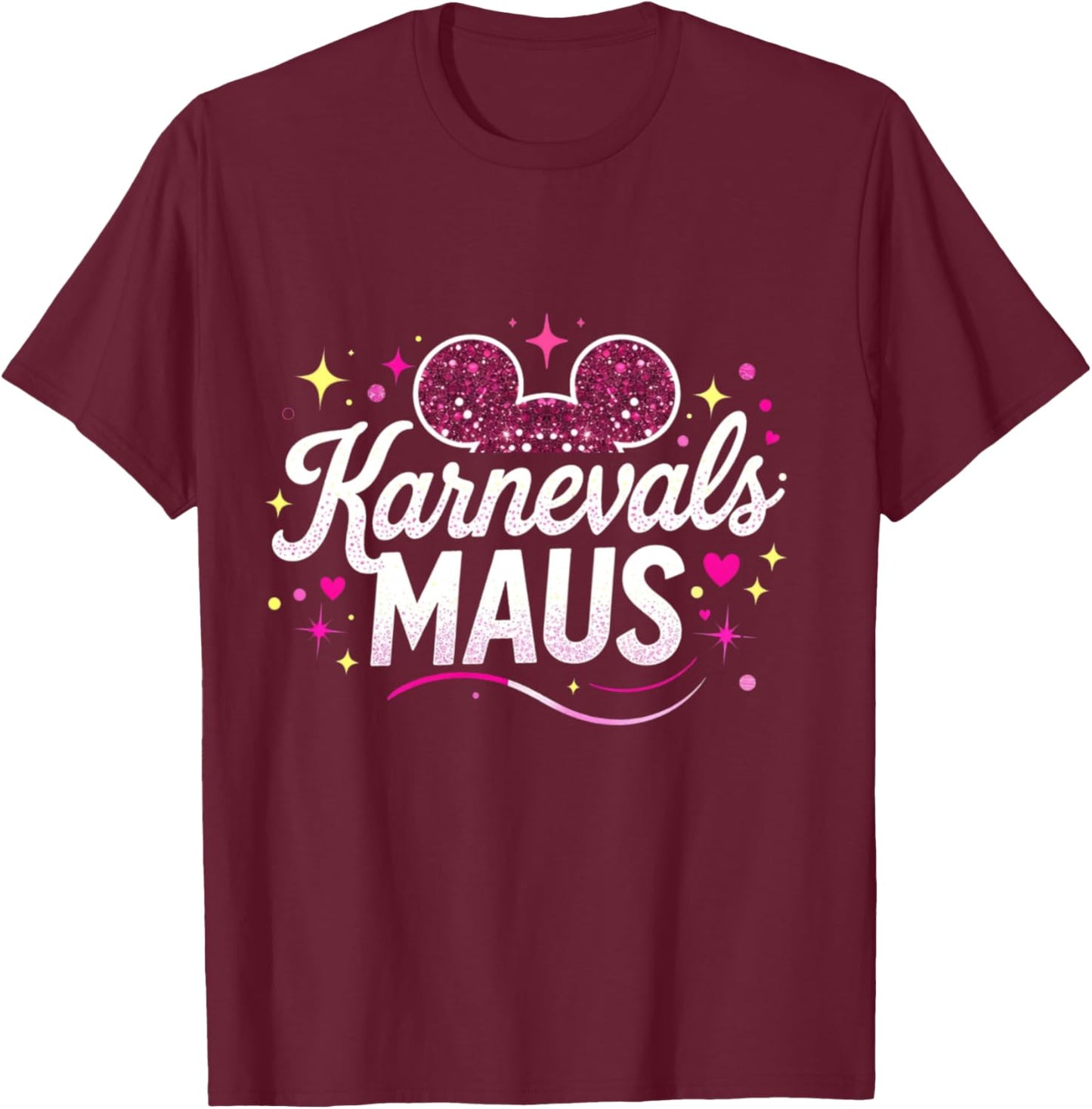 Carnival Mouse Cute Fancy Dress Motif and Children Shirt T-Shirt - T-Shirt | Maroon