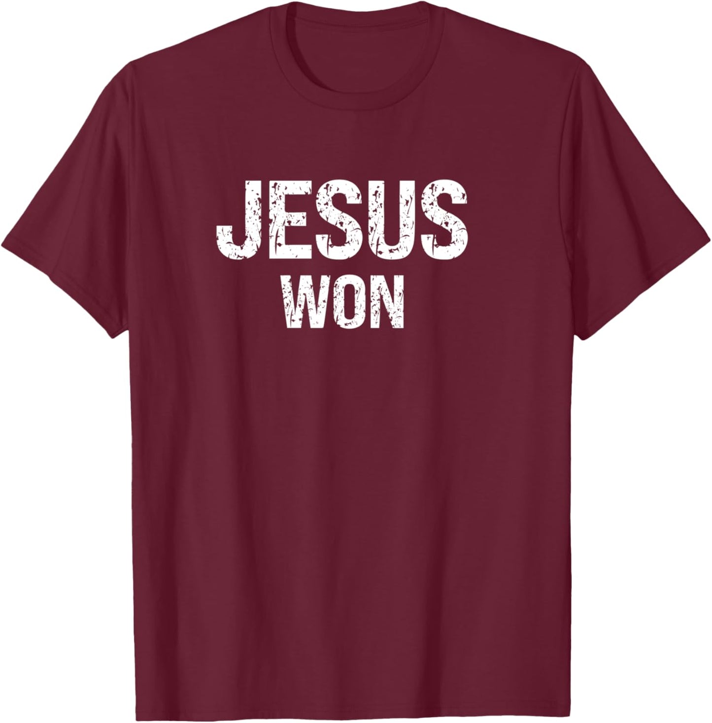 Jesus Won T-Shirt - T-Shirt | Maroon