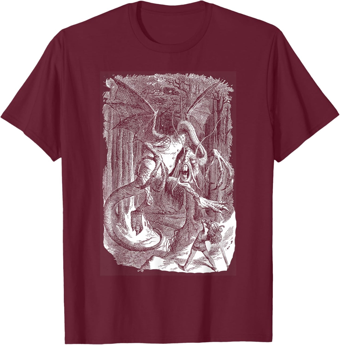 Beware the Jabberwocky T-Shirt - T-Shirt | Maroon