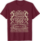 Février 1966-60 Ans Anniversaire Cadeau Vintage 1966 Manche Longue T-Shirt - T-Shirt | Maroon