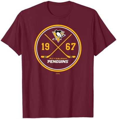 Pittsburgh Penguins Prize Dark Heather Officially Licensed T-Shirt - T-Shirt | Maroon