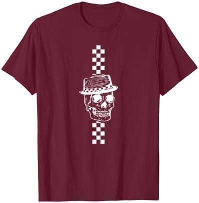Ska Head Checkerboard T-Shirt - T-Shirt | Maroon