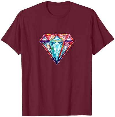 Diamond Black Black Men's Cool Shirts T-Shirt - T-Shirt | Maroon
