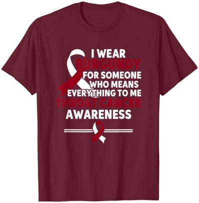 Throat Cancer Awareness I Wear Burgundy Throat Cancer T-Shirt - T-Shirt | Maroon