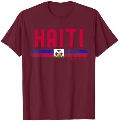 Haiti Flag | Men Women Kids | Patriotic Haitian T-Shirt - T-Shirt | Maroon