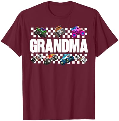 Grandma Monster Truck Family Crew Birthday Matching Women T-Shirt - T-Shirt | Maroon