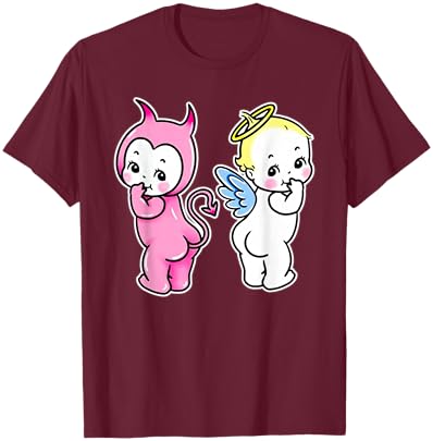 Kewpie Baby Angel Devil Cherubs T-Shirt - T-Shirt | Maroon