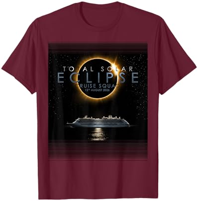 Total Solar Eclipse 2026 Cruise Squad T-Shirt - T-Shirt | Maroon