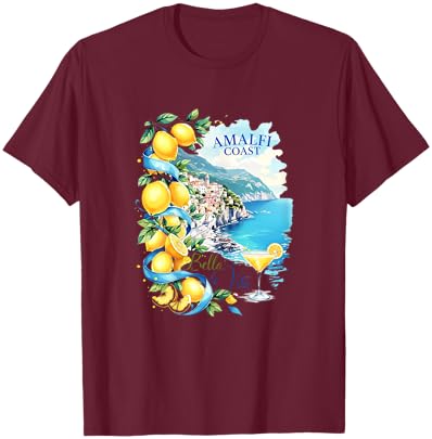 Amalfi Coast Capri Zitrone Italien Bella La Vita Italia Souvenir T-Shirt - T-Shirt | Maroon