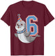 Kids 6th Birthday Seal Kids T-Shirt - T-Shirt | Maroon