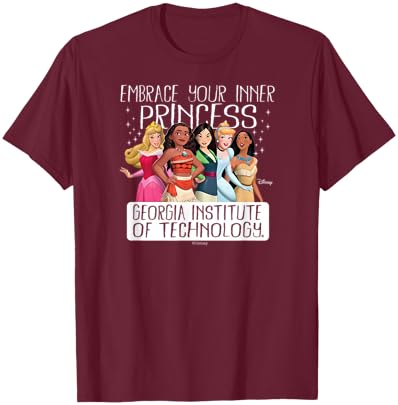 Georgia Tech Yellow Jackets Inner Princess Navy T-Shirt - T-Shirt | Maroon