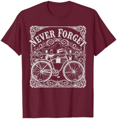 Bicycle Alamo - Souvenir T-Shirt - T-Shirt | Maroon