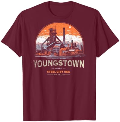 Hometown Pride - Youngstown Steel City USA T-Shirt - T-Shirt | Maroon