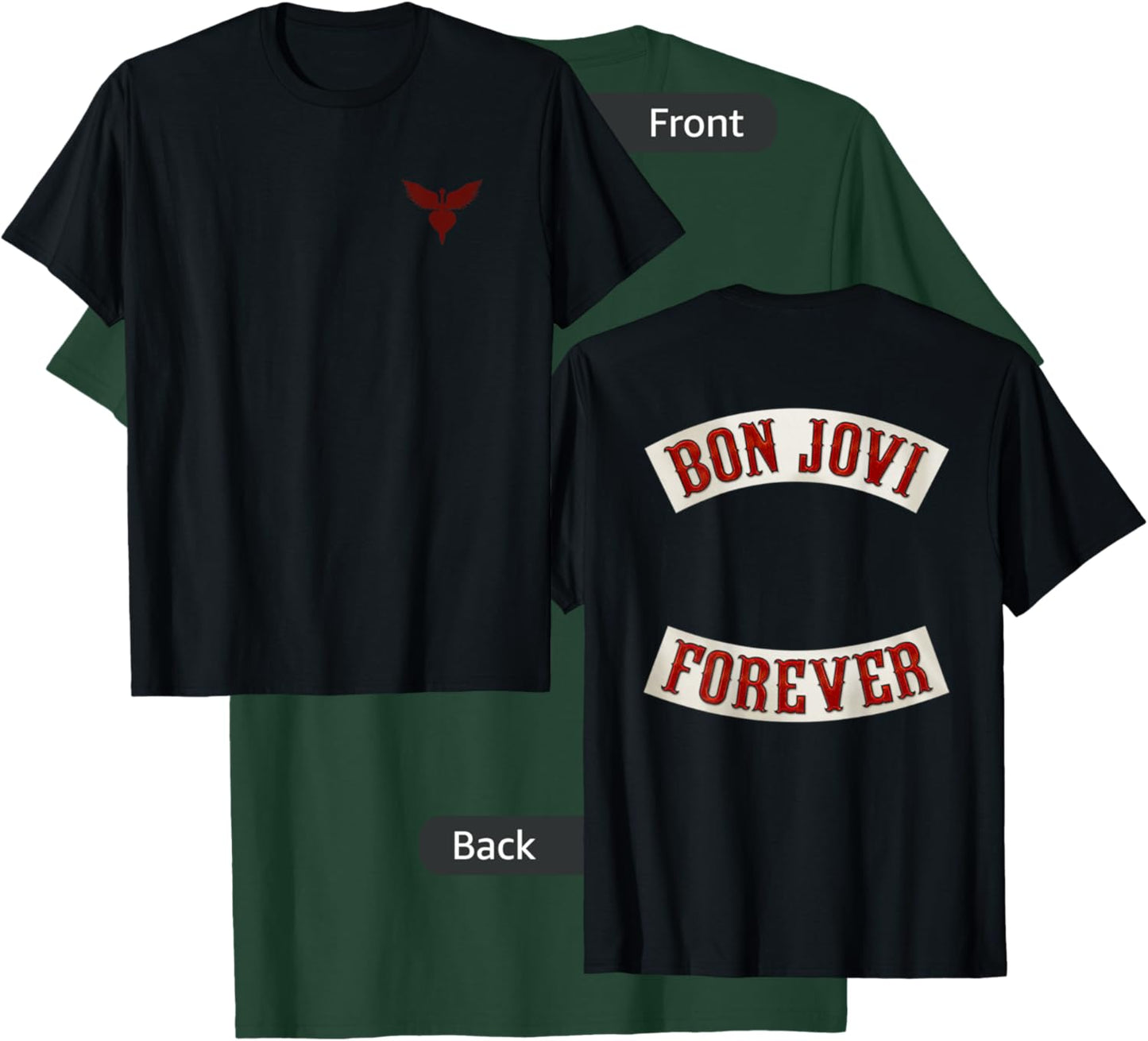 Official Bon Jovi Forever Back Print T-Shirt - T-Shirt | Forest