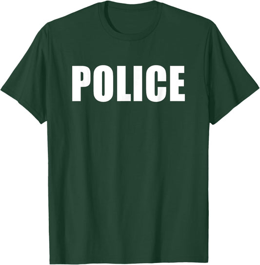 Police Uniform Men Women Policeman Police Officer Costume T-Shirt - T-Shirt | Forest
