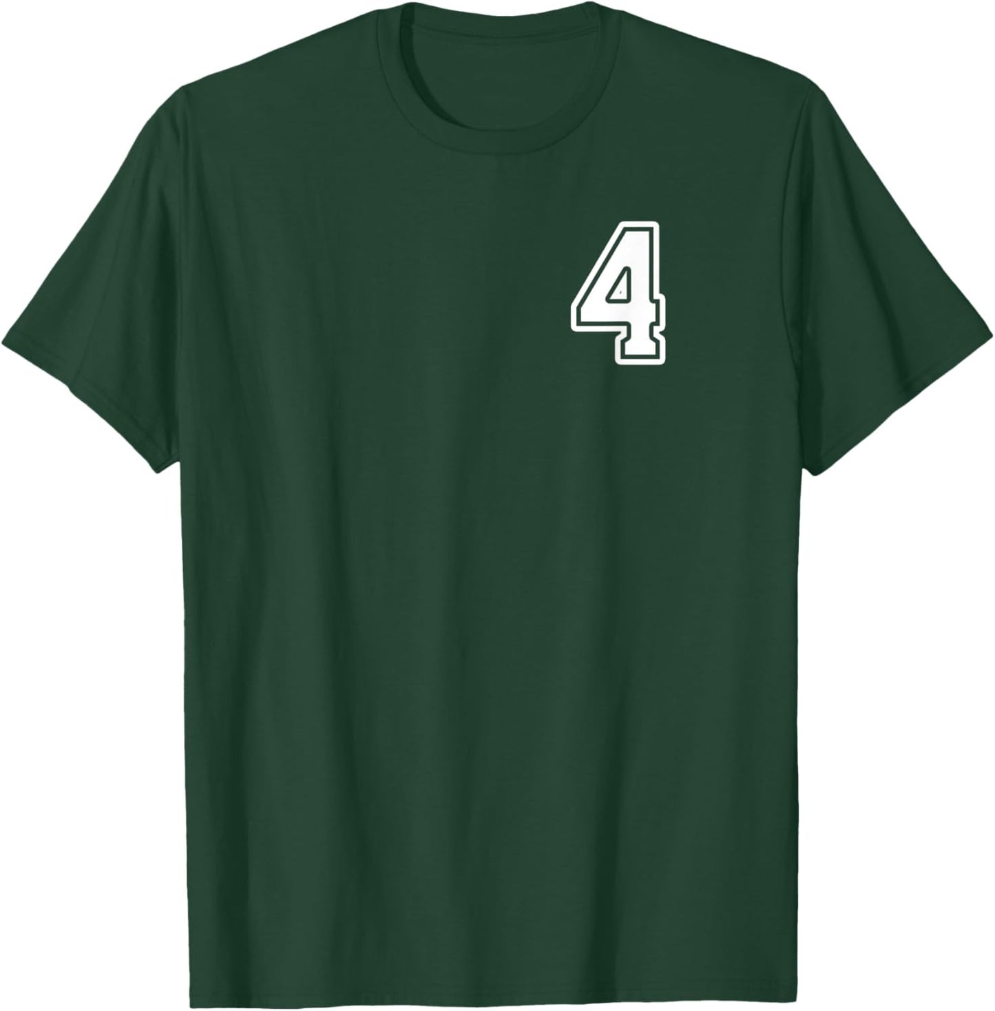 Number 4 Shirt #4 Player Sports Team Men Women Kids T-Shirt - T-Shirt | Forest