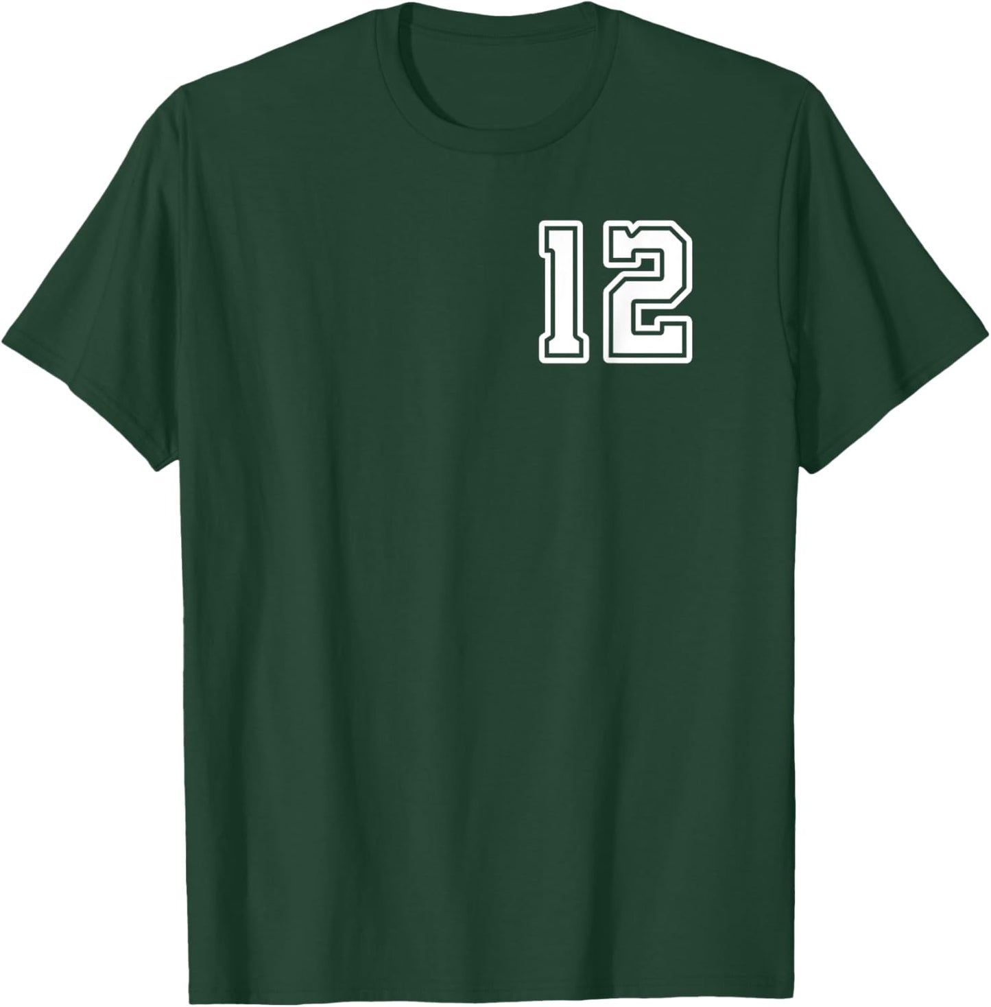 Number 12 Shirt #12 Player Sports Team Men Women Kids T-Shirt - T-Shirt | Forest