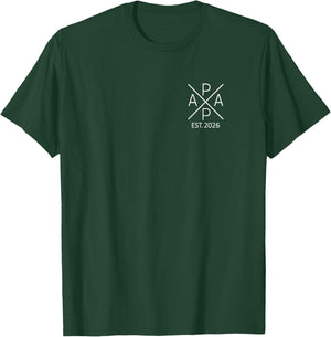 Papa Est. 2026 Father Since 2026 Werdender Papa 2026 T-Shirt - T-Shirt | Forest