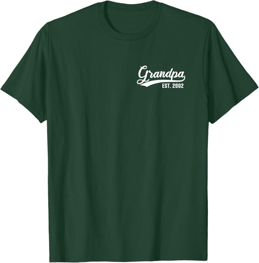Grandpa 2002 Grandfather Est. 2002 Grandpa Est 2002 T-Shirt - T-Shirt | Forest