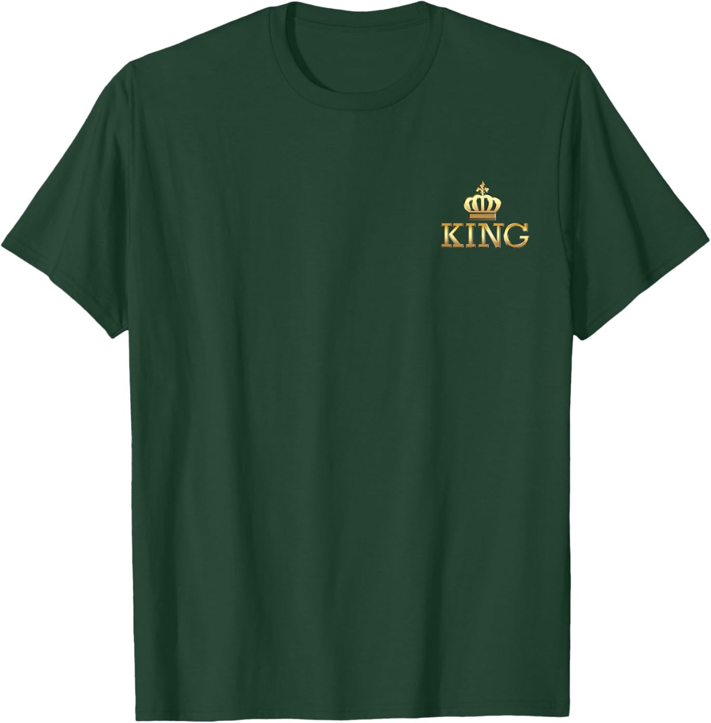 King with Crown Cool Funny Graphic Design Men Boy T-Shirt - T-Shirt | Forest