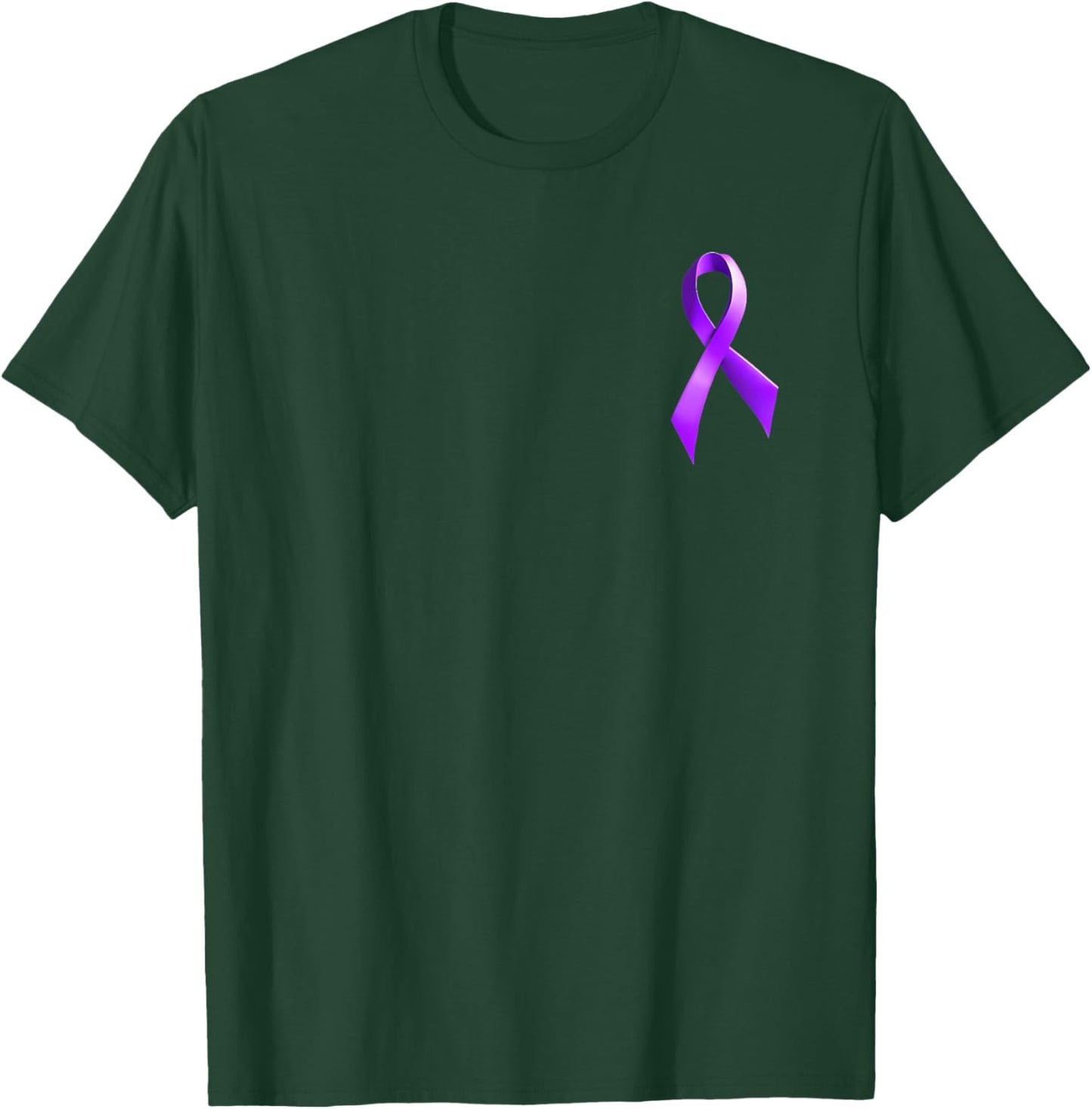 Pancreatic Cancer Purple Ribbon T-Shirt - T-Shirt | Forest