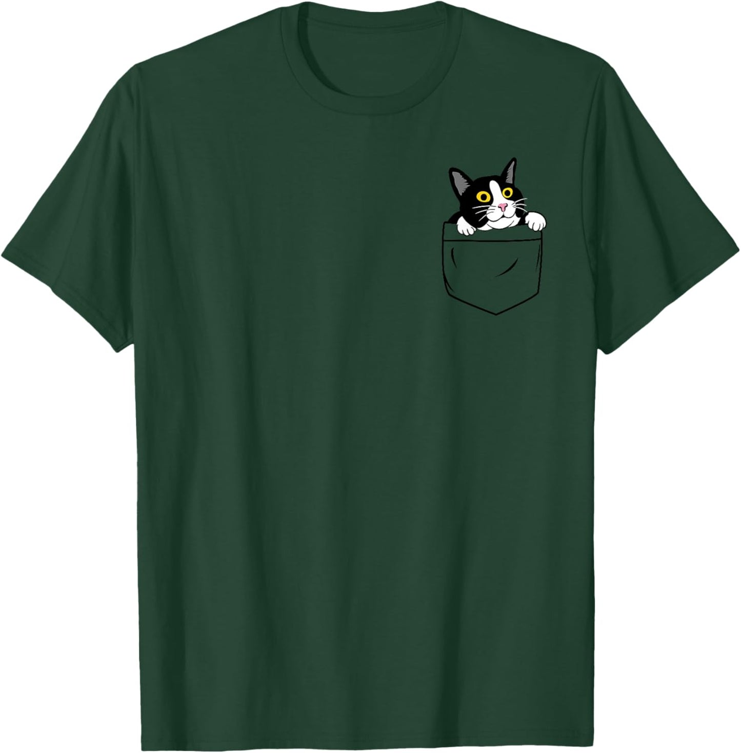 Cute Kitty Cat Pocket - Pocket Cat Funny Cute Cats Lover T-Shirt - T-Shirt | Forest