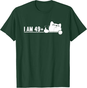I Am 49 Plus 1 Middle Finger For A 50th Birthday cat mom dad Women T-Shirt - T-Shirt | Forest