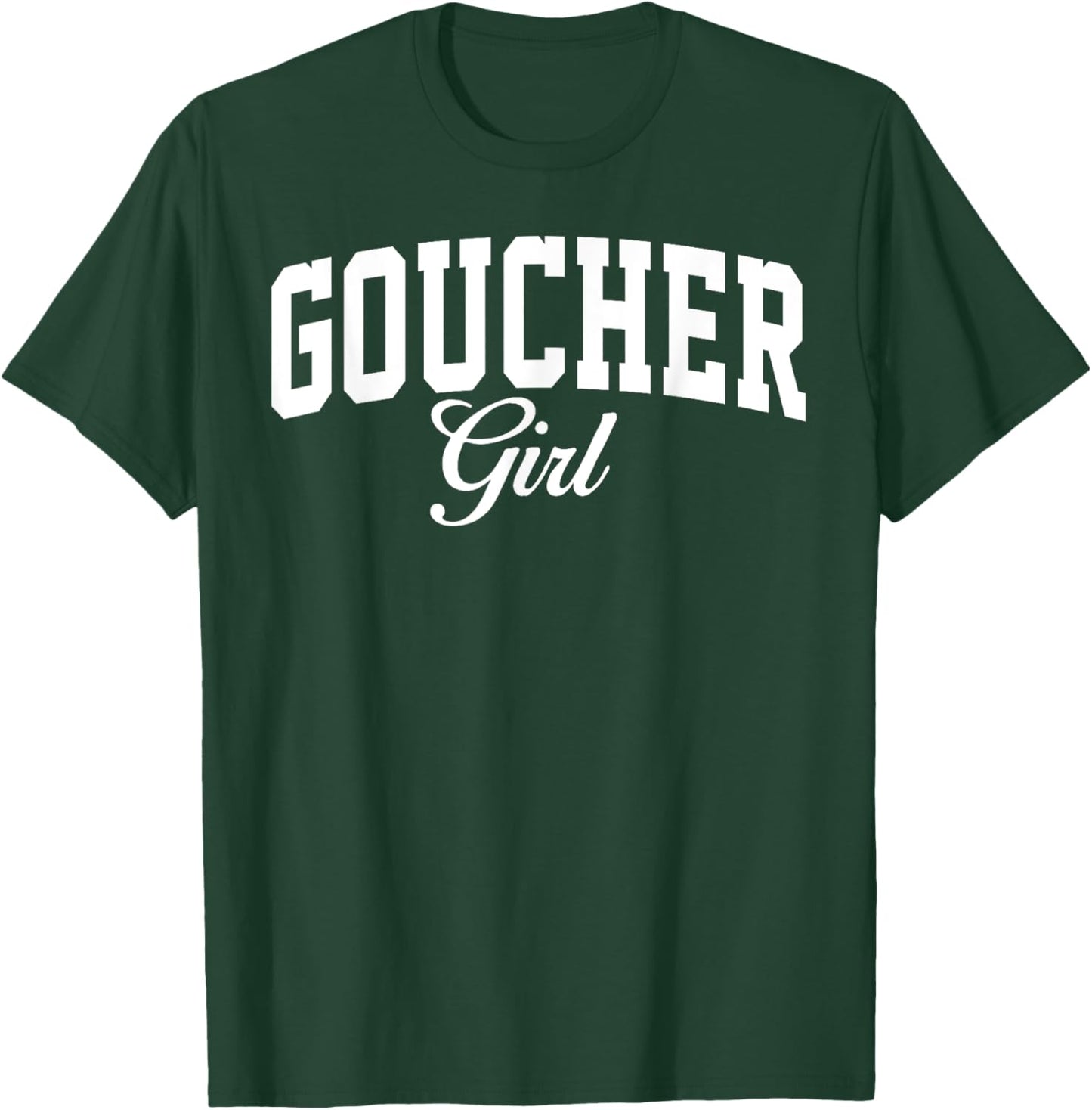 Goucher College Girl Arch Vintage Design Girls T-Shirt - T-Shirt | Forest