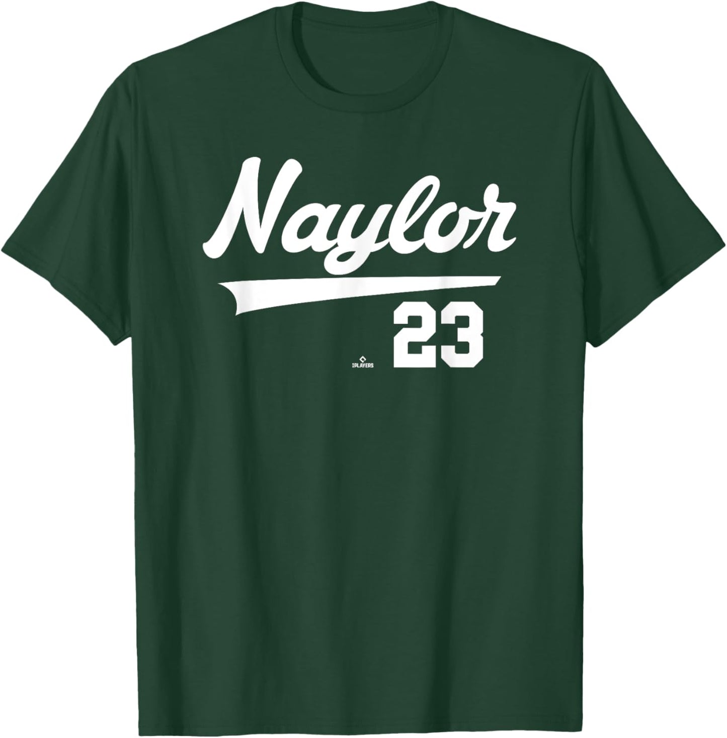 Player Name Swoosh Bo Naylor Cleveland Baseball MLBPA T-Shirt - T-Shirt | Forest