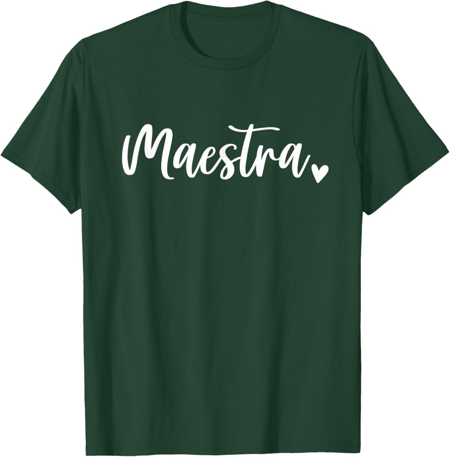 Maestra Cute Bilingual Spanish Teacher T-Shirt - T-Shirt | Forest