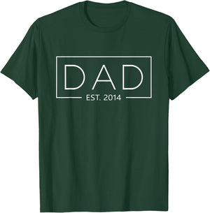 Dad 2014 Father Since 2014 Dad Est 2014 T-Shirt - T-Shirt | Forest