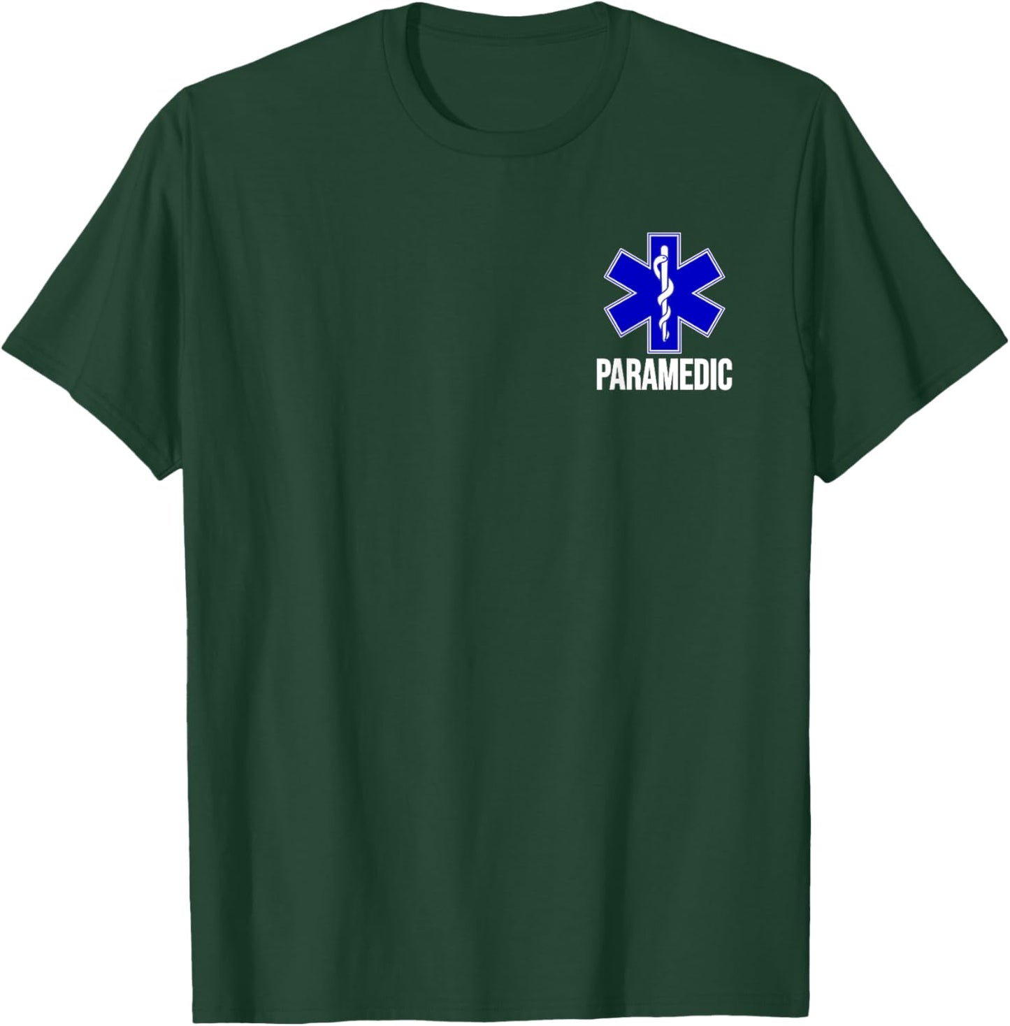 Paramedic Star of Life EMT EMS Ambulance Uniform Costume T-Shirt - T-Shirt | Forest