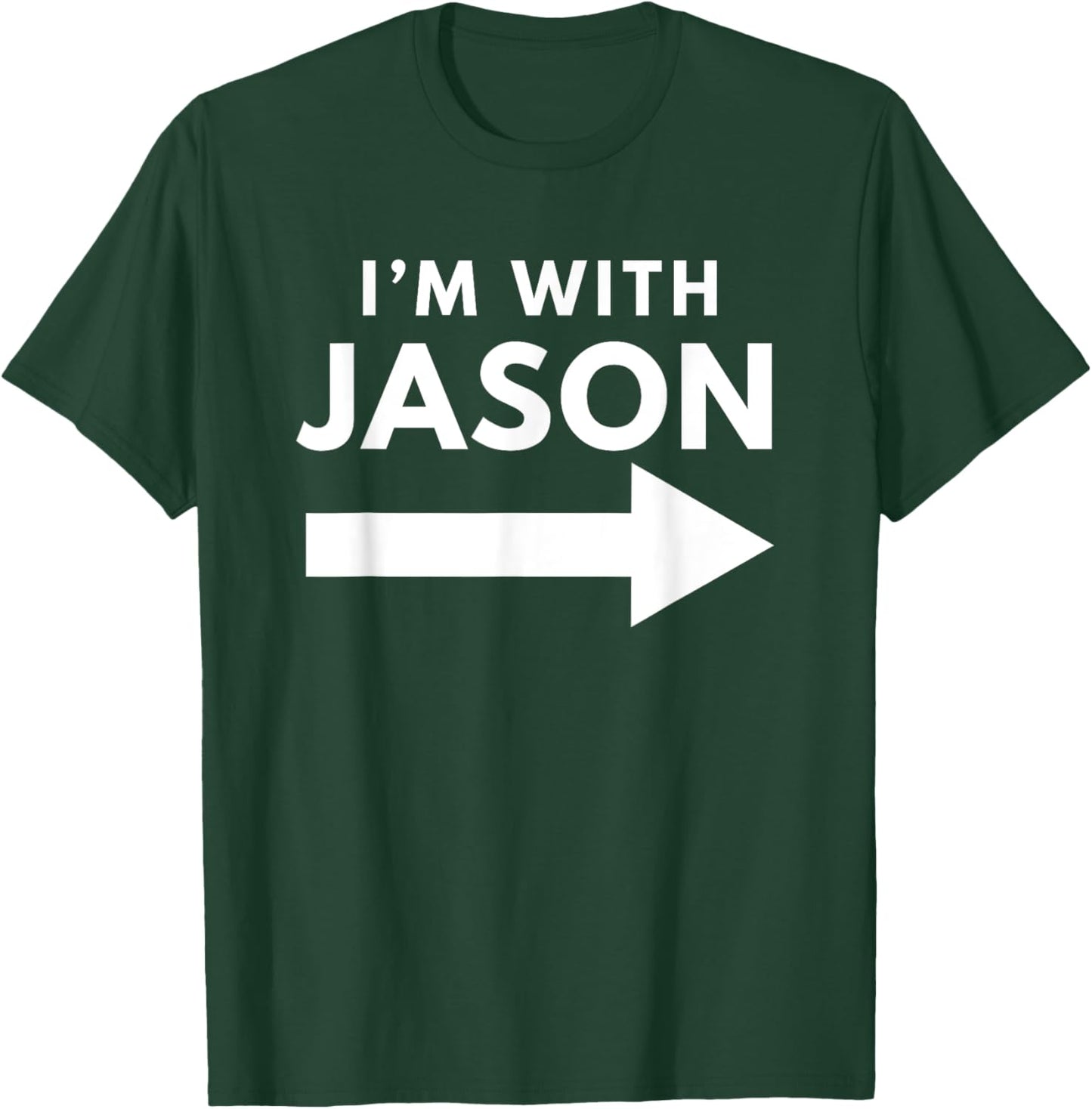 I'm With Jason Funny Group Couples Halloween Costume T-Shirt - T-Shirt | Forest