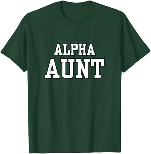 Alpha Aunt Wolf Matching Family Tribe Wolves Moon Auntie T-Shirt - T-Shirt | Forest