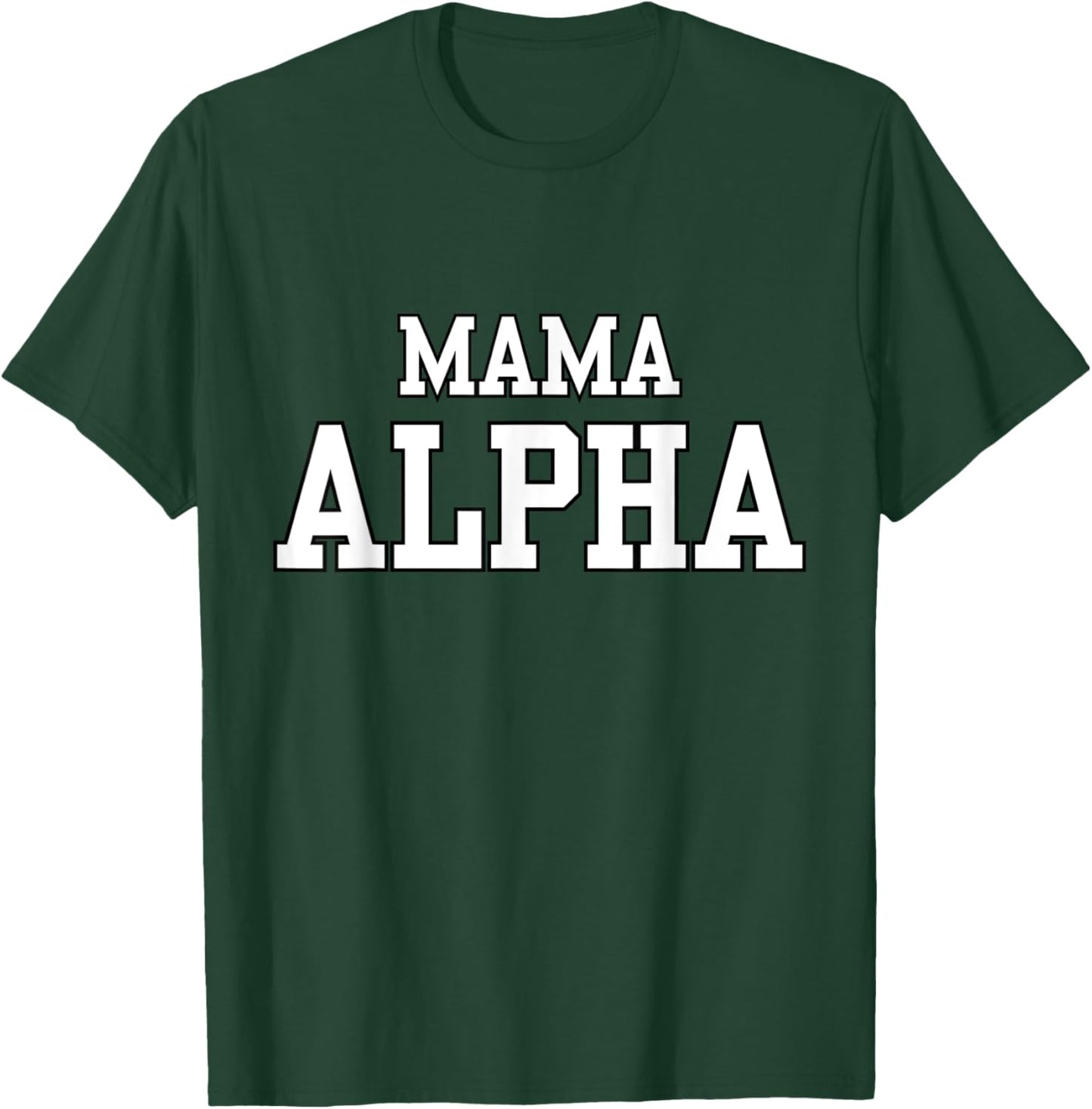 Alpha Mama Wolf Matching Family Tribe Wolves Moon Wife Mom T-Shirt - T-Shirt | Forest